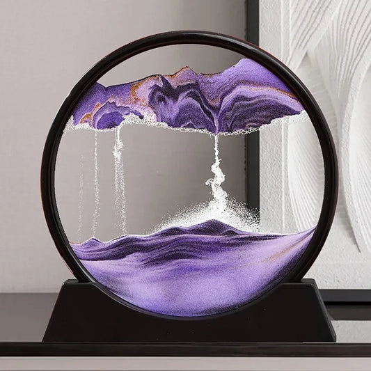 Round Flowing Sand Art Lamp